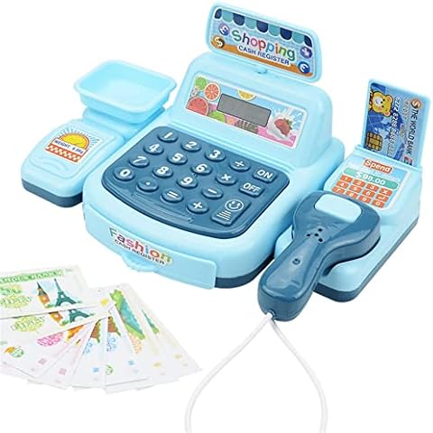 Cash Register Pretend Play Toy | Children's Cash Register with Scanner | Calculator Supermarket Till Kids Toy | Play Supermarket Shopping Cash Register for Kids Aged 3+ Cover