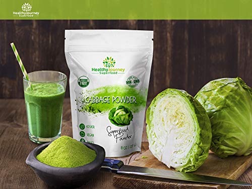 HealthyJourney Superfood - Cabbage Powder - Raw - Non-GMO - Vegan - Gluten Free - Kosher - Aid Ulcer Vegetable - Rich in Vitamin C and K - 8 OZ - Thumbnail 5