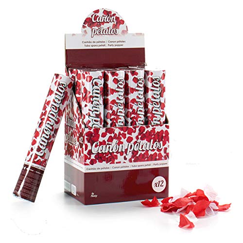 DouniaMariage Canon à pétale de Rose Rouge et Blanch 30 cm x 5 Cover