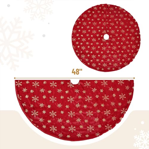 Mr-Pen-Christmas-Tree-Skirt-48-inches-Red-Faux-Fur-Christmas-Tree-Skirts-with-Gold-Snowflakes-Red-Tree-Skirt-Christmas-Skirt-Tree-Red-Christmas-Tree-Skirt-Red-Xmas-Tree-Skirt Mr Pen Christmas Tree Skirt 48 inches Red Faux Fur Christmas Tree Skirts with Gold Snowflakes Red Tree Skirt Christmas Skirt Tree Red Christmas Tree Skirt Red Xmas Tree Skirt