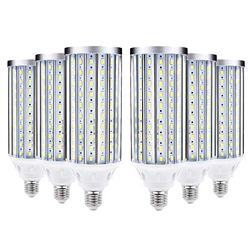 LED Corn Light Bulb E26/E27 Medium Base 160LED 60 Watt (Equivalent Replacement 350W Halogen Lamp) Cool Daylight White LED Street and Area Light for Outdoor Garage Factory Warehouse High Bay Barn Backy