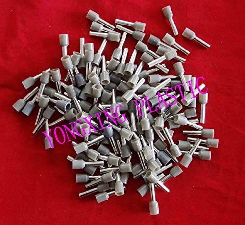 Davitu 2017 1000pcs/lot E4012 Bootlace cooper Ferrules kit Wire Crimp Connector Insulated Cord Pin End Terminal 8 color - (Color: grey E4012 1000PCS)