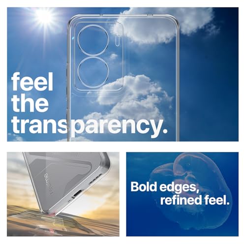 Image of Pikkme Back Cover for Realme P3 5G Crystal Clear Hard Back PC + TPU Protective Bumper Case(Transparent)