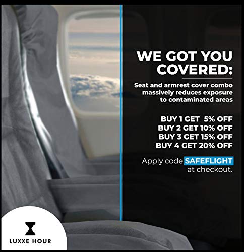 image for A-BOO-BOO BEAR 2 Airplane Seat Covers & 4 Armrest Covers, Travel Essen