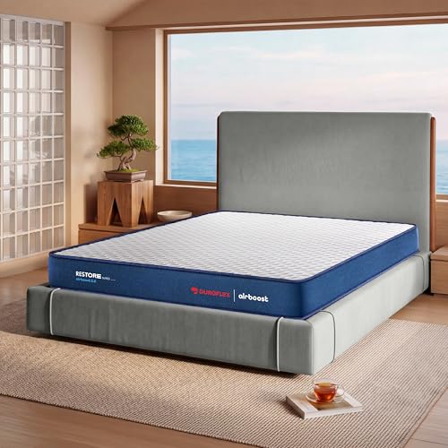 Image of Duroflex Duropedic LiveIn Airboost 2.6 Mattress |3X Breathable |30% Deeper Sleep |Medium Firm Orthopedic Mattress |NHA Approved |6 Inch, Queen Size Bed Mattress |10 Years Warranty (78x60x6 Inch)