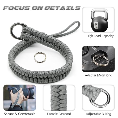 SUNYA Camera Wrist Strap, Paracord Camera Hand Sling, Quick Release, Portable Attachment fit for Canon Nikon, Fuji, Sony, DSLR - Image 3
