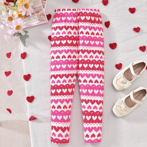 Image of HIHA Toddler Little Girls St.Patrick's Day Outfit Love Letter Print Dress Tops Pants Set