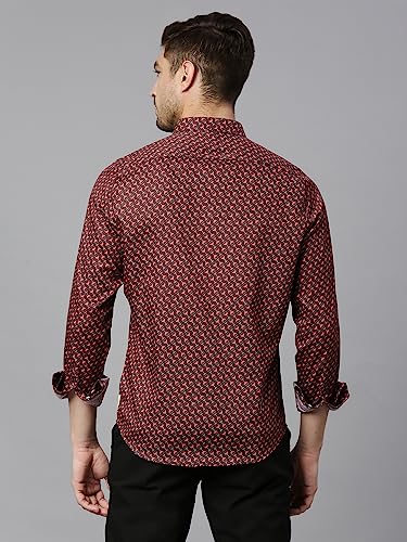 Image of Thomas Scott Men's | Printed | Full Sleeve | Slim Fit | 100% Cotton | Spread Collar | Casual Shirt
