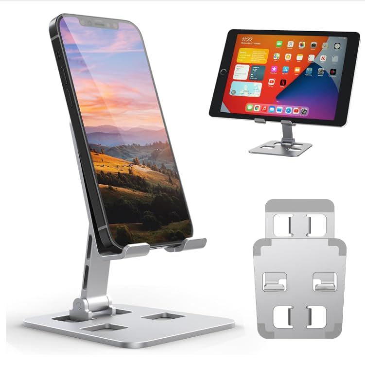 ingabis Adjustable Aluminum Phone and Tablet Stand Universal Compatibility