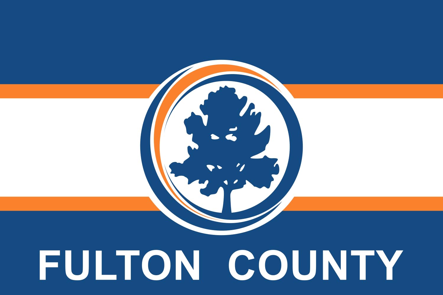 Drapeau Fulton County Georgia résistant au vent pour éviter l'usure