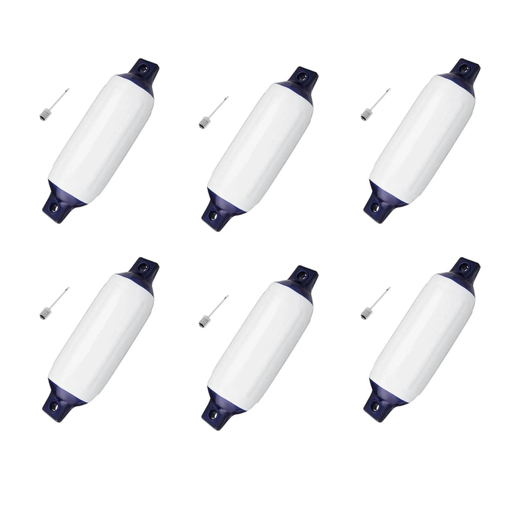 Lot de 6 Pare-Chocs gonflables en PVC for Bateau, voilier, etc. (6,5 x 23 Pouces)