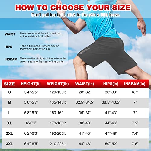 Ihuan Mens Shorts Althletic Workout Gym Running - Lightweight Quick Dry Shorts With Zipper Pocket For Hiking, Training Dark Grey #TOP4