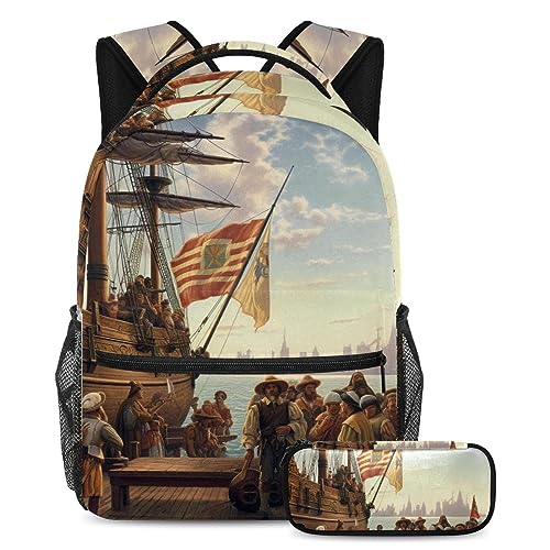 Sac à dos étoile de mer avec trousse ensemble scolaire multicolore pour élèves et adolescents