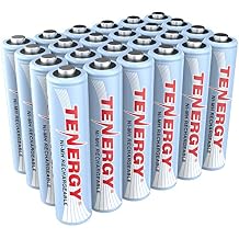 Tenergy AAA Rechargeable Battery, High Capacity 1000mAh NiMH AAA Battery, 1.2V Triple A Batteries 24 Pack