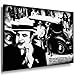 Produktbild Bild auf Leinwand Al Capone - American Gangster Bild - 100x70cm k. Poster ! Bild fertig auf Keilrahmen ! Pop Art Bilder Wandbilder, Kunstdrucke und Gemälde/Bilder zur Dekoration - Deko