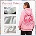 Enthowother Palm Puff Hoodie for Women, Cute Palm Pink Graphic Pullover Sweatshirt (Pink,Small)