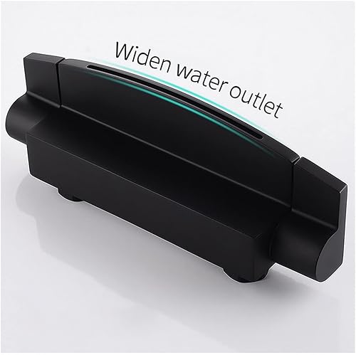 Miniatura 6 de ROFEI Juego de grifos de ducha para bañera en cascada color negro cromado dorado para montaje en pared grifos mezcladores de ducha para baño frío y