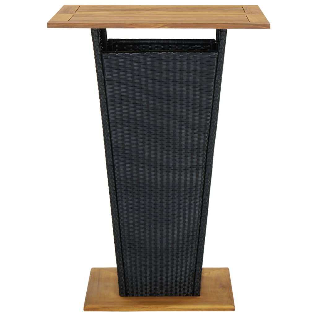 SKM Ensemble de Bar de Jardin 9 pcs et Coussins Résine tressée Noir-61KG