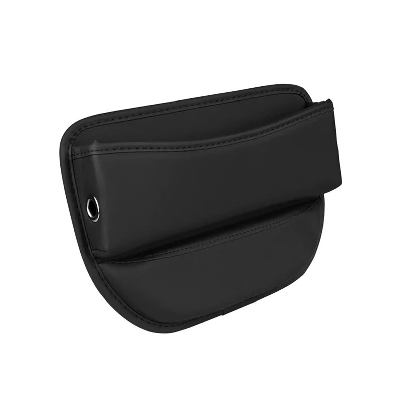 DASJKDI 1pcs Leather Car Seat Gap Organizer Multifunction Console Crevice Filler Side Storage Box Interior Pocket for car(Black)