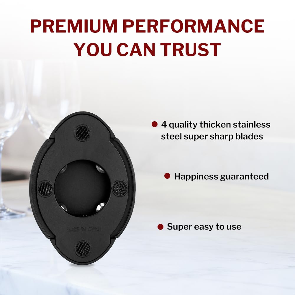 Forge Tire-bouchon à levier vertical compact de qualité avec coupe-capsule. 3 secondes pour ouvrir une bouteille de vin. Noir