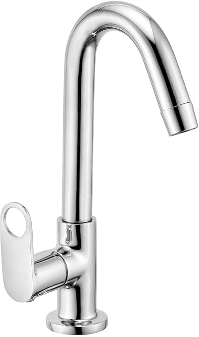 Senkiddpro Brass Prime Swan Neck Taps for Sink/wash Basin 360 Degree Moving, Chrome Finish Suitable for Bathroom/Washroom/Toilet/Home/Office/Sink/Basin etc. Aerator Foam Flow Faucet