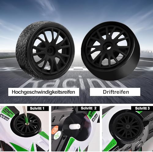 Image of Bestie toys Remote ControlledCar 25+km /h 1 /24 RC Drift Car 4WD High Speed Racing Car Playtime Cool LED Lights Replaceable Tyres Rechargeable Children's Gift