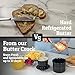 PriorityChef Butter Crock with Lid with Water Line, Ceramic French Butter Dish to Leave On Counter, Black