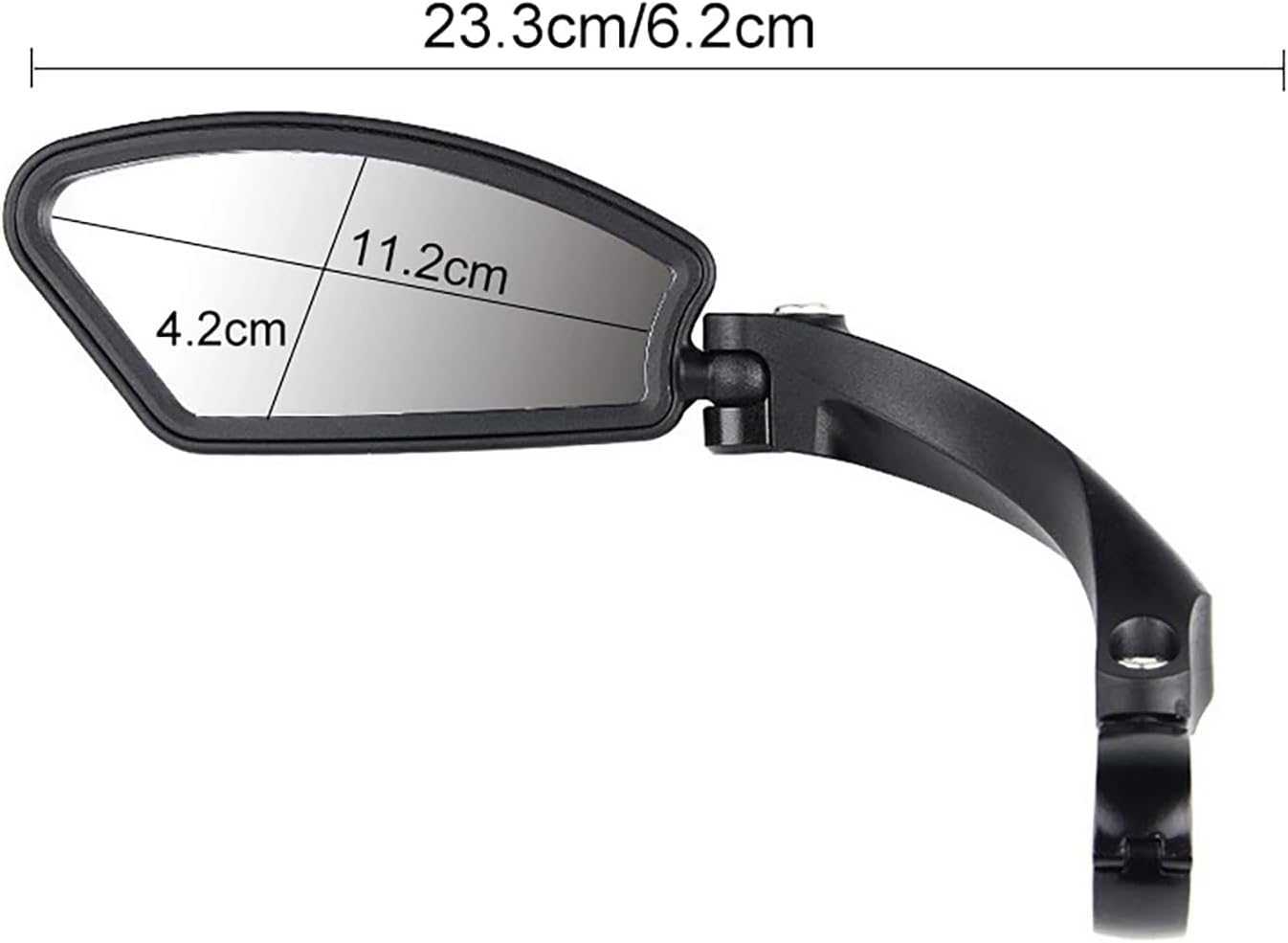 Bike Mirror Handlebar Mount 1pair Bicycle Rearview Mirror Right/Left Wide Range HD Glass Lens Adjustable Angle Reflector Cycling
