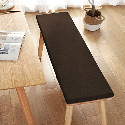 Coussin pour banc de jardin épais et confortable 150 cm marron foncé