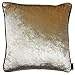 McAlister Textiles Glänzender Samt | Kissenbezug für Sofakissen in Champagner Gold | 43 x 43 cm | in 11 Farben und 5 Größen | gedrückter Samt edel paspeliert | Kissenhülle für Samtkissen