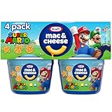 Kraft Mac & Cheese Microwavable Dinner with Super Mario Power-Up Pasta Shapes, 4 1.9 oz Cups