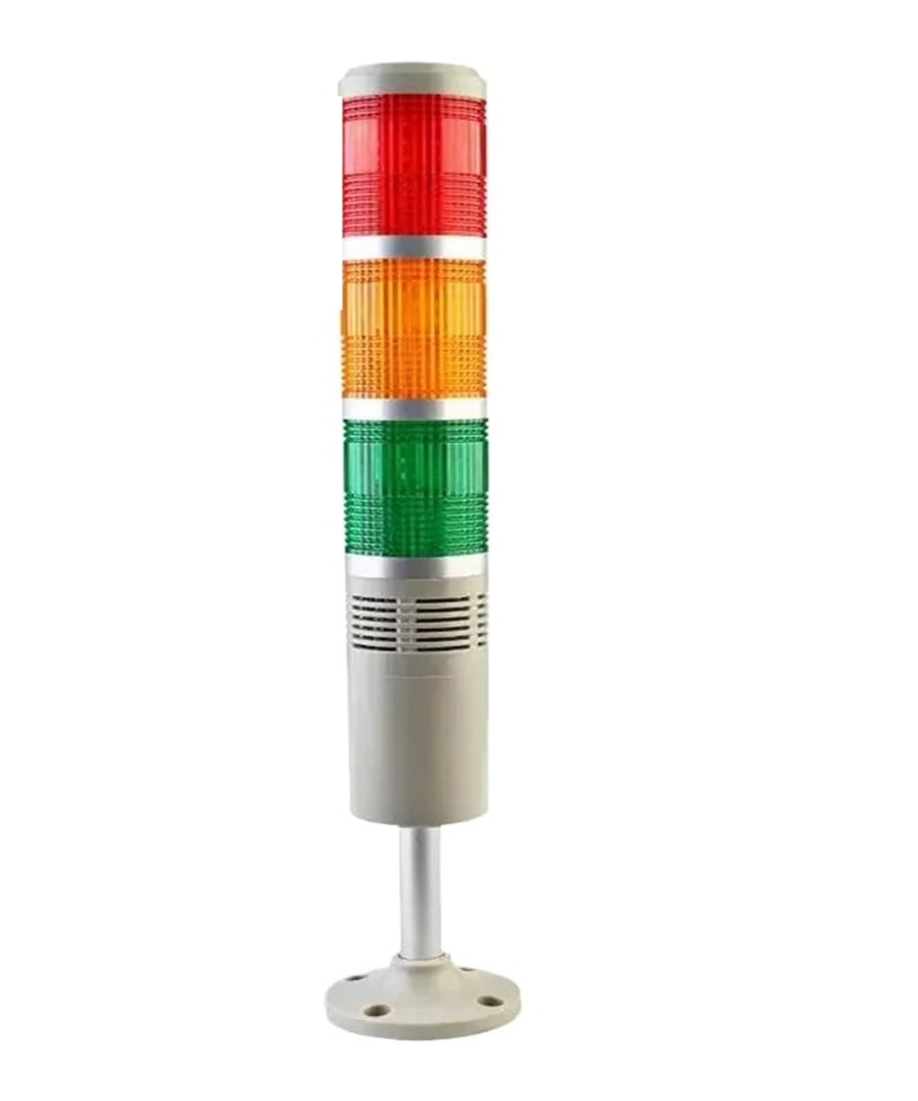 Torretta luminosa di segnalazione a LED a tre strati da 50mm TB50-3T(W)-DJ con cicalino Sistema di allarme di sicurezza industriale 12V 24V 110V 220V