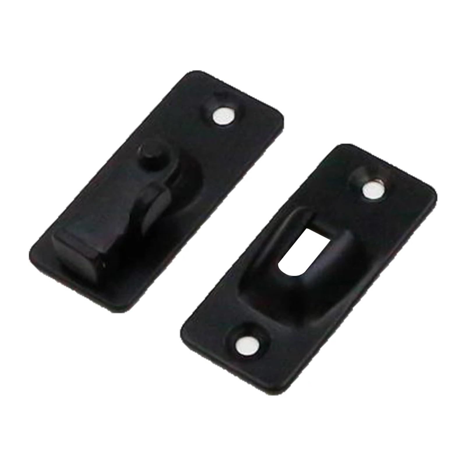 2PCS 90 Degree Right Angle Door Lock Barn Latch Bolt Stainless Steel Hook Buckle Security for Interior(Black)
