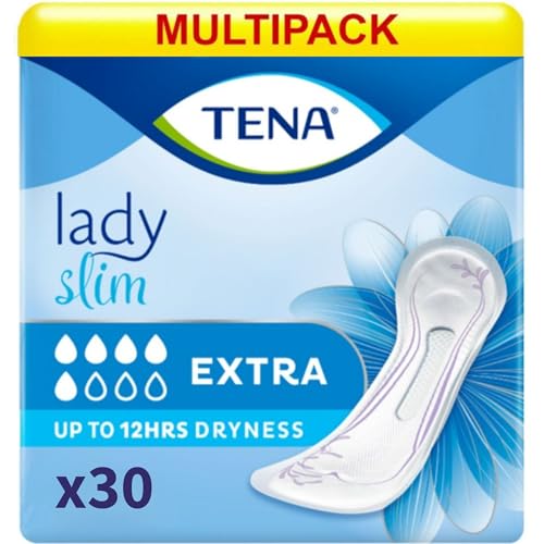 Image of TENA Lady Extra Bladder Control Pads for Medium,Unexpected Urine Leaks | 30 Pcs | Incontinence Pads for Women | 31 Cm Long | World's Leading Incontinence Brand