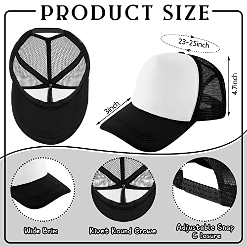 Image of 40 Pack Sublimation Blank Trucker Hat Bulk Wholesale Mesh Baseball Cap for Women Men DIY Hat Bar Party