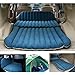 KMZ Matelas pneumatique pour SUV - Matelas de voyage épais floqué - Coussin mobile pour extérieur - Pour siège arrière de SUV (vert foncé/blanc cassé)