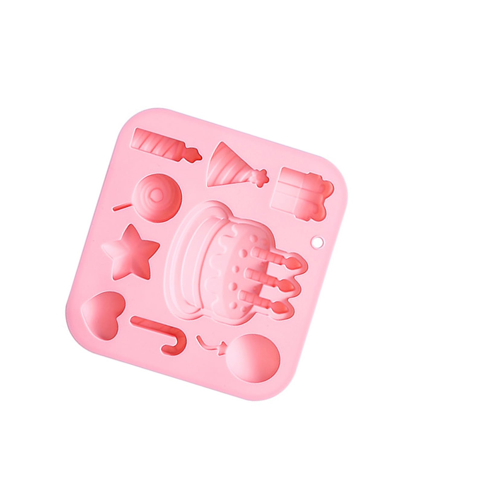 LUCKGONI Food Grade Silicone Birthday Cake Mold with Balloons and Candle Easy Demolding and Dishwasher Mould