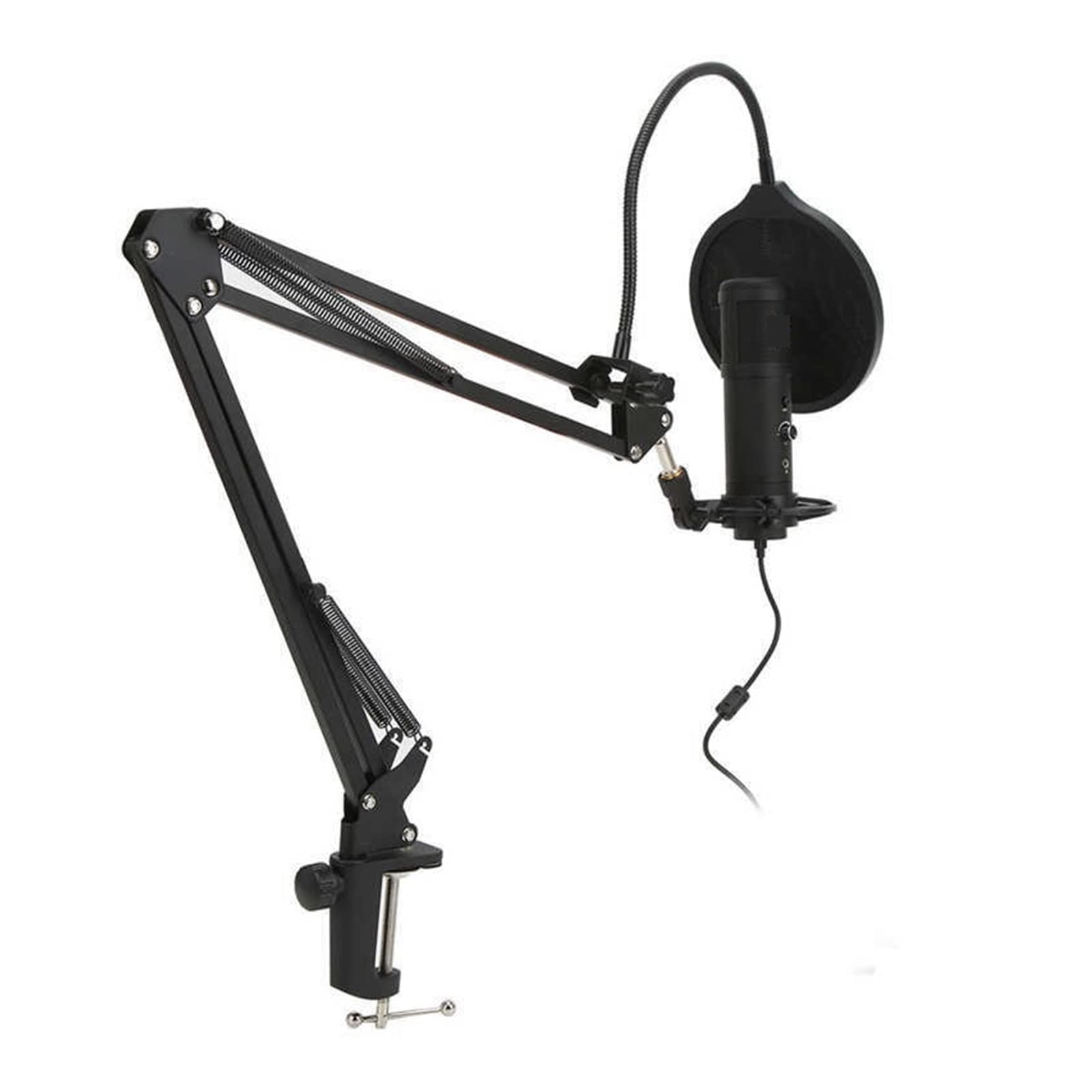 Microphone à condensateur cardioïde avec kit complet pour enregistrement studio