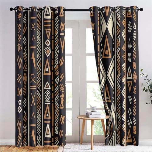Rideau occultant polyester imprimé 3D design moderne de 214 cm de haut
