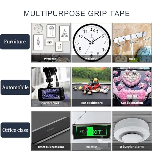 Image of Solitude Pack of 1 Double-Sided Heavy Duty Transparent Tape, Removable & Reusable Mounting Tape for Walls, Kitchen, Office, DIY 2mm x 3m Roll