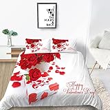 Fundas Nórdicas Cama 90 Estampada Reversible - Fundas Edredón Nórdico 135x190 cm Microfibra Muy Suave Transpirable Ropa de Cama con 1 Fundas de Almohada 50x75cm,Regalo del DíA Blanco