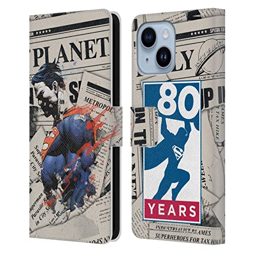 Étui cuir iPhone 14 Plus Superman pour protéger votre mobile au quotidien