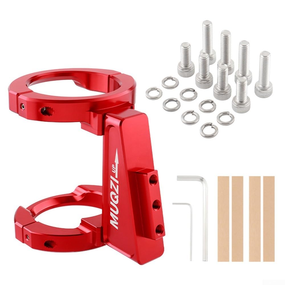 Bloc support avant en aluminium rouge pour tube 50-59mm Brompton