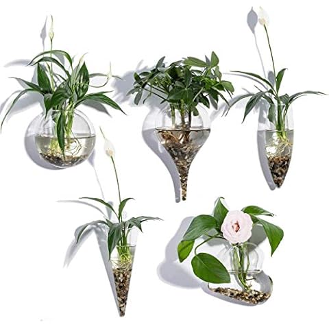 KNIKGLASS - Juego de 5 jarrones de Cristal geométricos Cover