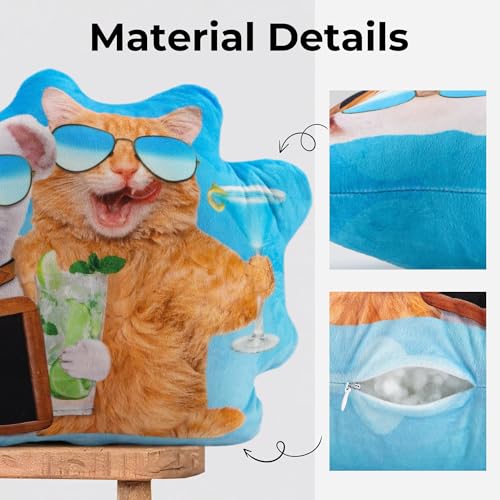 GifXify Personalisiertes Kissen mit Bildern – individuelles Haustierkissen für Tierliebhaber – individuelle Geschenke für Sie und Ihn, Gedenkbild-Kissen
