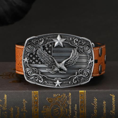 Image of Western Cowboy Vintage Rodeo Cross Prayer Horse Belt Buckle Men