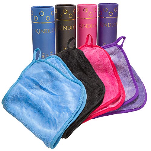 KINDLOVE Two Luxury Makeup Removal Cloths (Black)