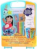 Disney Stitch Stow & Go Activity Kit – 17-Piece Travel Art Set with Coloring Sheets, Crayons, Stickers & Carrying Case – Preschool Creative Kit for Ages 3+