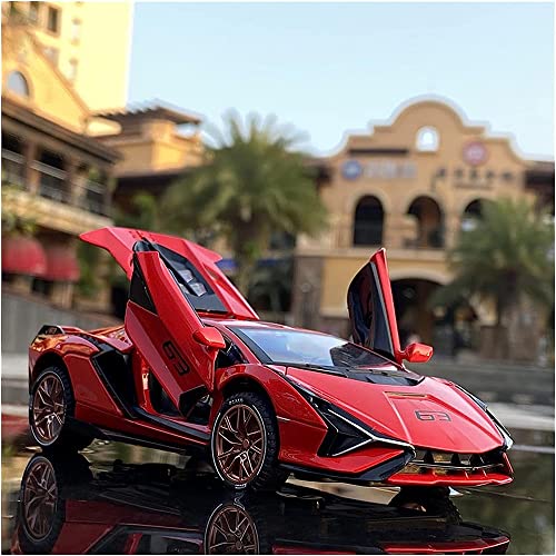 Image of DEUSON ECOM Alloy Metal Pull Back Lamborgini Diecast Car 1:32 MILETRY Metal Die Cast Pullback Toy car with Openable Doors & Light, Music Boys Gifts Toys for Kids