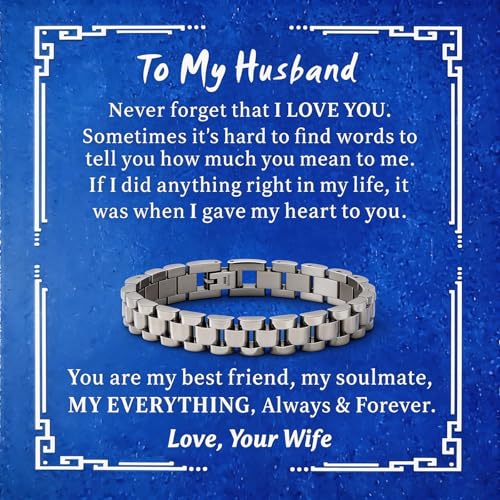 Pulsera de acero inoxidable para hombre con mensaje sincero miniatura 2